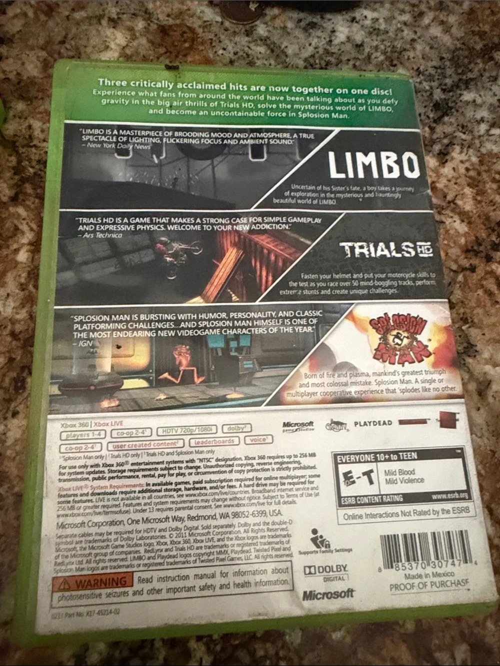Microsoft Xbox 360 Triple Pack: Limbo (black, green)